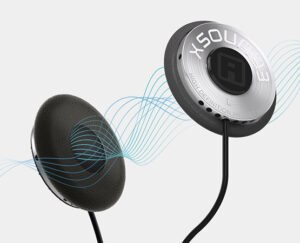 helmet speaker audio waves